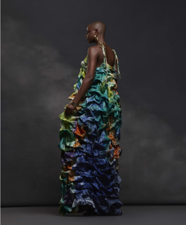 Idia Adire Fluff Dress - Image 2