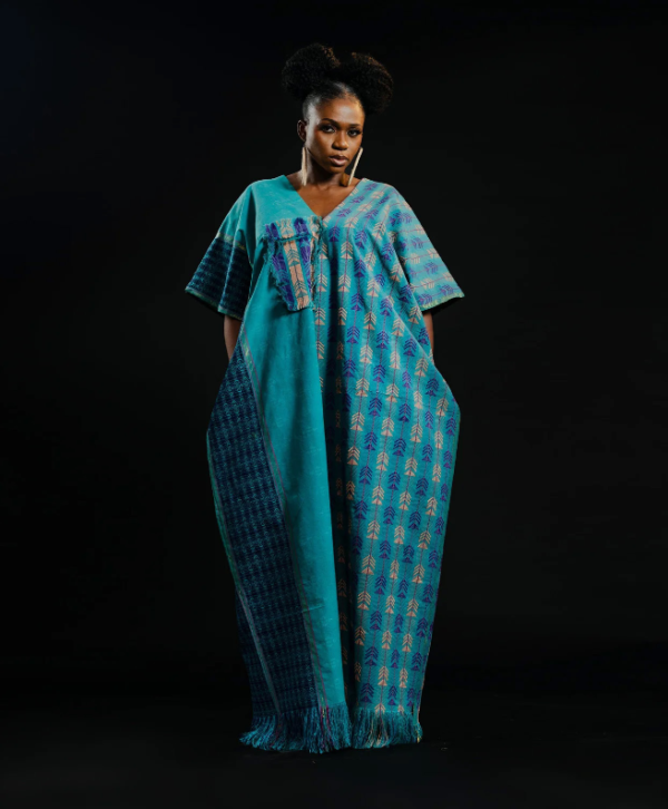 Teal Akweke Kaftan